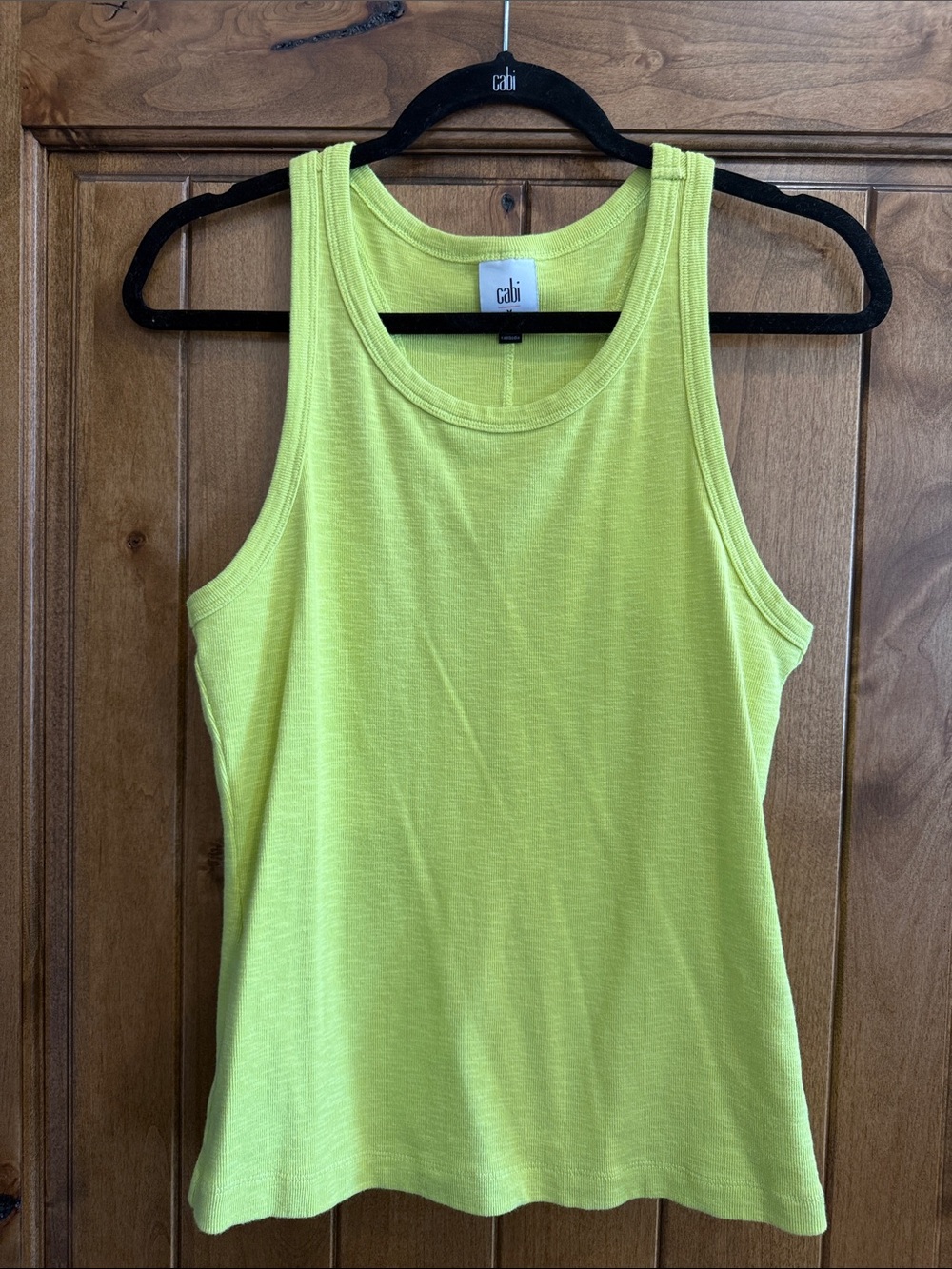 CAbi Paragon Tank Lime Green Scoop Neck Tank